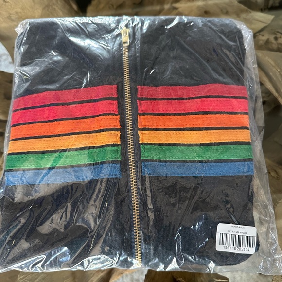 ‼️RARE‼️ 🎸AVIATOR NATION🎸6 Stripe Retro Black hoodie✨size S✨ - Picture 3 of 13